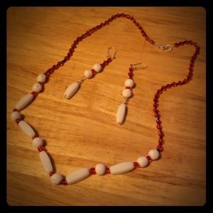 Earrings and necklace set 23B